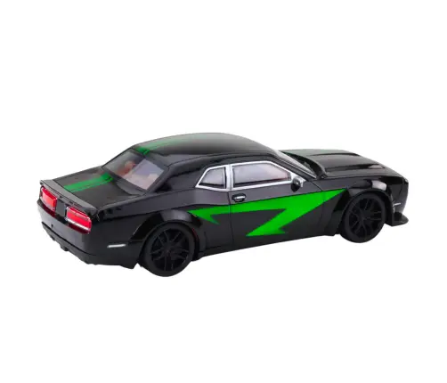 Sports Car Drive Glossy Body Black Green