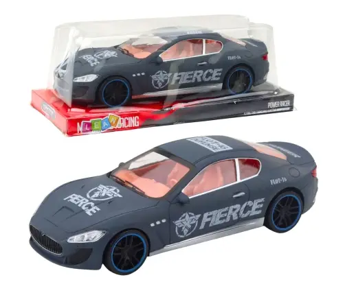 Rear-wheel drive sports car with a matte gray body