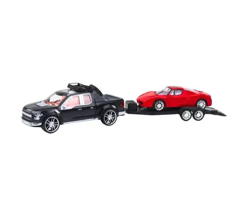 Set of Off-Road Car Black Tow Truck Red Sports Car 59cm