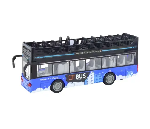 City Bus Double Decker 1:16 Drive Lights Sounds Blue