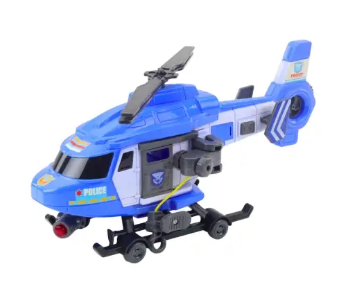 Police Helicopter Hook Stretcher Lights Sounds Blue 1:16