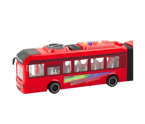 Articulated Bus Opening Doors Lights Sounds Red 1:16