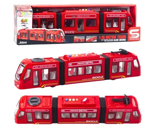 City Metro Opening Doors Lights Sounds Red 1:16 City Metro Opening Doors Lights Sounds Red 1:16