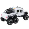 Off-road Car Friction Drive Lights Sounds Pearl White 6x6 1:16 Off-road Car Friction Drive Lights Sounds Pearl White 6x6 1:16