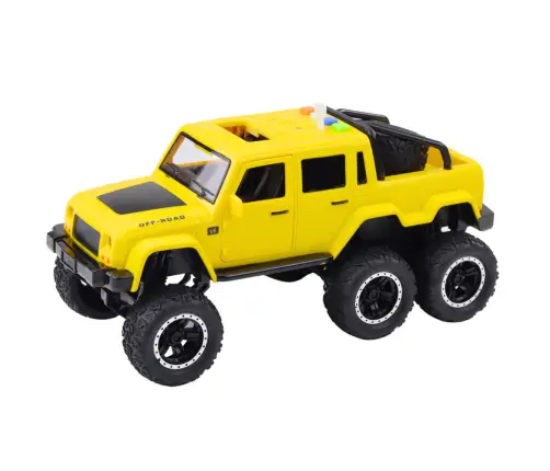 Off-road Car Friction Drive Lights Sounds Yellow 6x6 1:16