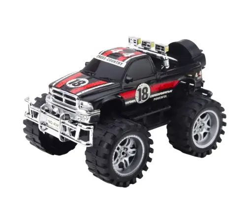 Geländewagen mit Heckantrieb, Rot und Schwarz