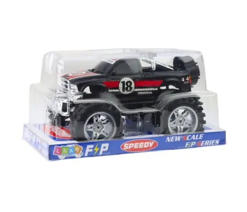 Geländewagen mit Heckantrieb, Rot und Schwarz