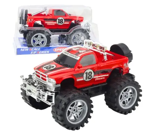Rear-wheel drive off-road vehicle with large wheels, red 27cm Rear-wheel drive off-road vehicle with large wheels, red 27cm