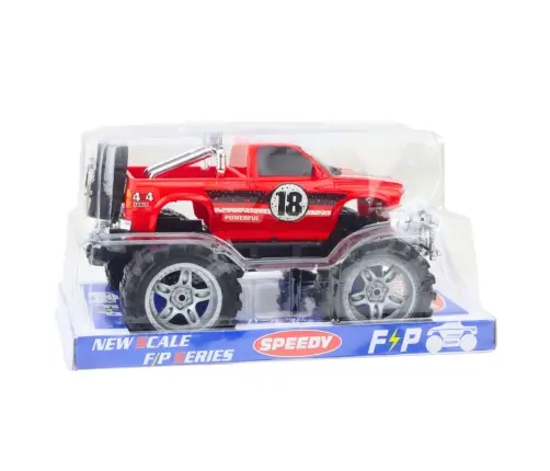 Rear-wheel drive off-road vehicle with large wheels, red 27cm Rear-wheel drive off-road vehicle with large wheels, red 27cm