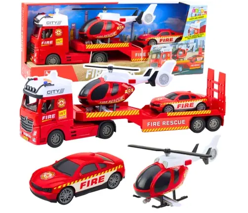 Fire Truck Helicopter Car Lights Sounds Set