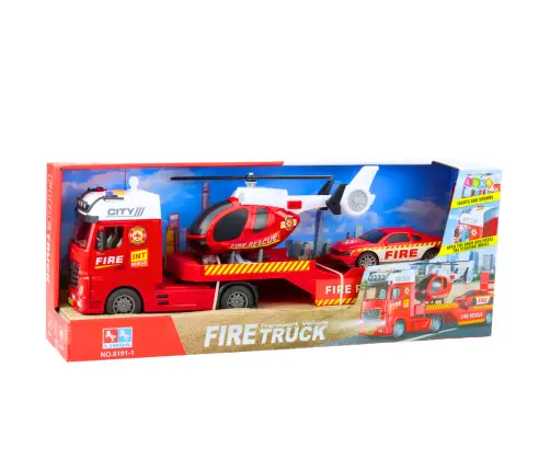 Fire Truck Helicopter Car Lights Sounds Set