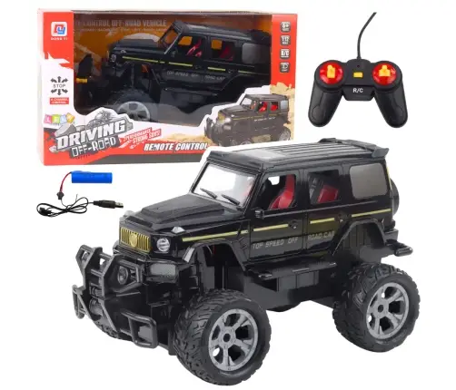 RC Off-Road Car Remote Controlled Lights Black 1:12