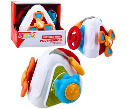 Educational Manipulative Sensory Cube for Toddlers, Colorful 5-in-1