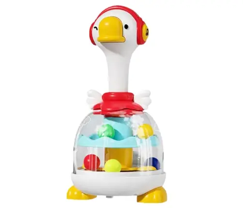 Spinning Top with Balls, Slide for Balls, Red Goose