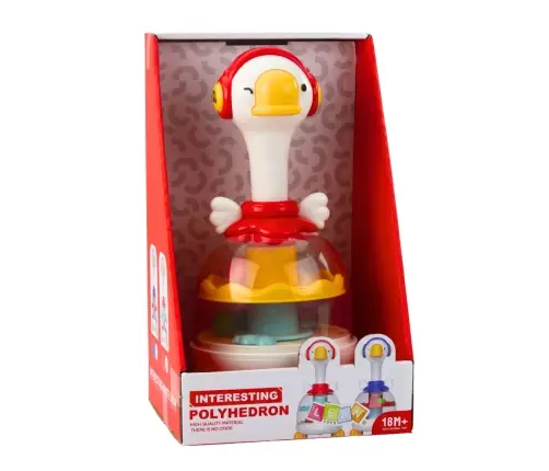 Spinning Top with Balls, Slide for Balls, Red Goose