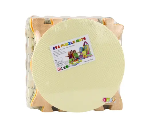 Soft Puzzle Educational Mat EVA Foam Animals Brown 16 pcs.