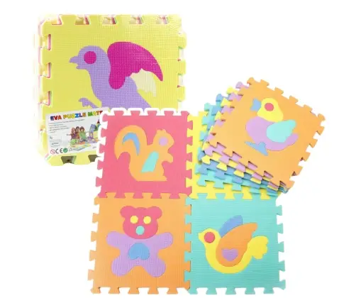 Soft Puzzle Educational Mat Animals EVA Foam Colorful 9 pcs.