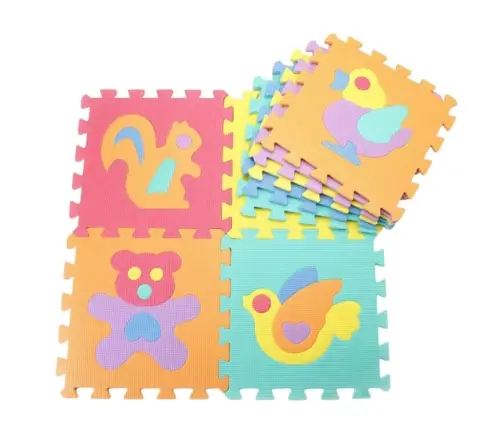 Soft Puzzle Educational Mat Animals EVA Foam Colorful 9 pcs.