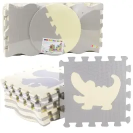 Soft Puzzle Educational Mat Playpen EVA Foam Beige Gray 25 pcs. Soft Puzzle Educational Mat Playpen EVA Foam Beige Gray 25 pcs.