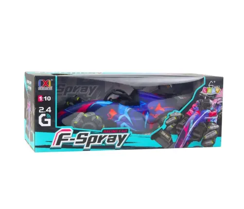 RC Remote Controlled Racer 1:10 Lights Sounds Water Steam Blue