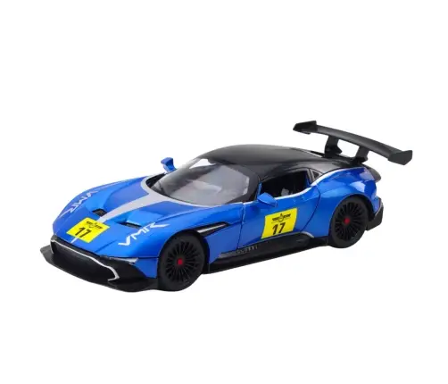 Metal Sports Car Lights Sounds Drive Blue 1:22