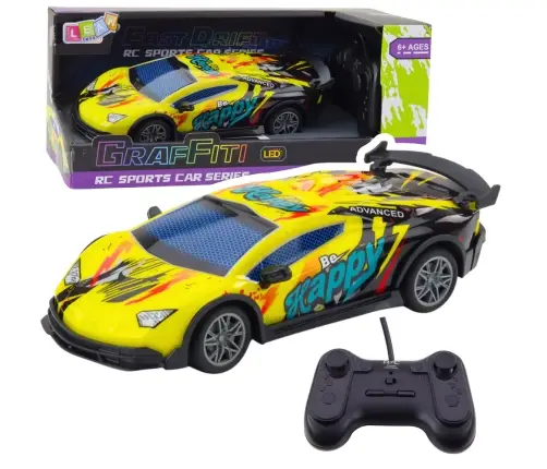RC Remote Control Sports Car LED Lights Yellow 1:22