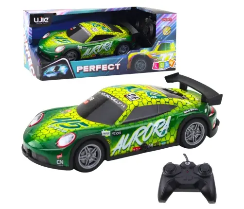 RC Remote Controlled Racing Car with Glowing Body Green