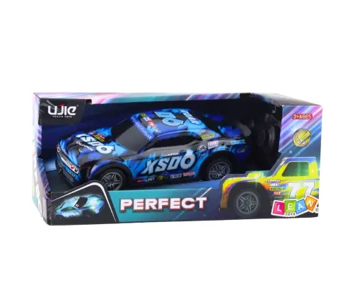 RC Racing Car with Light-Up Body Black and Blue