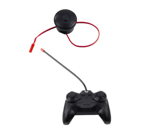 Ferngesteuertes RC-Rennauto mit leuchtender Karosserie in Blau und Rot