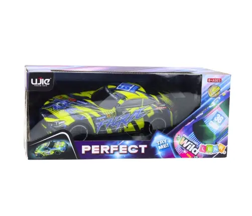RC Racing Car with Illuminated Body Yellow RC Racing Car with Illuminated Body Yellow