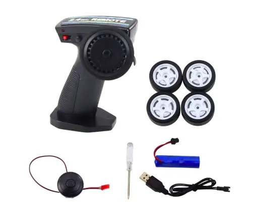 RC Sports Car with Illuminated Drift Body Orange