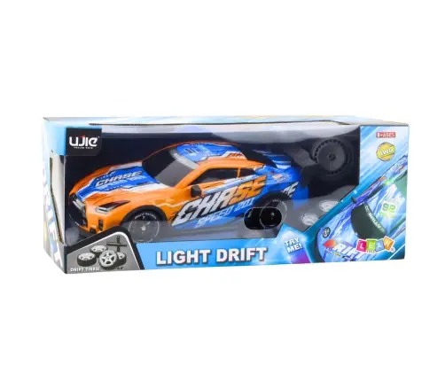 RC Sports Car with Illuminated Drift Body Orange