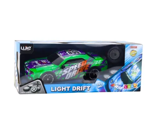 RC Remote Control Sports Car Illuminated Drift Body Green RC Remote Control Sports Car Illuminated Drift Body Green
