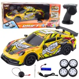 RC Sports Car Remote Controlled Illuminated Drift Body Yellow