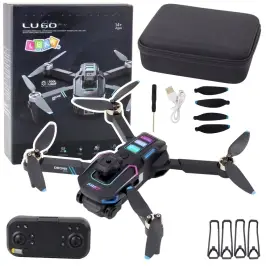 LU60 Drone Dual HD Camera LED Lights App Black