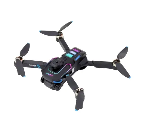 LU60 Drone Dual HD Camera LED Lights App Black