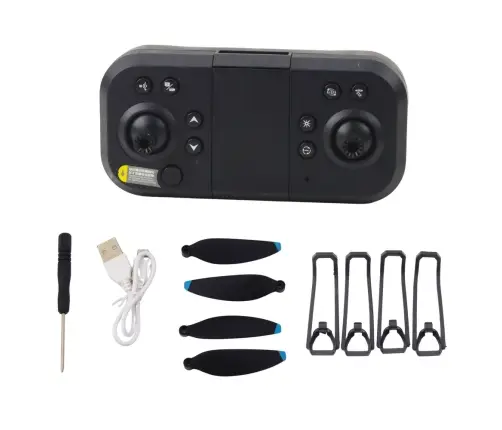 LU60 Drone Dual HD Camera LED Lights App Black