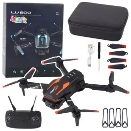Remote Controlled Drone LU800 Camera LED Lights Orange