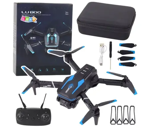 Remote Controlled Drone LU800 Camera LED Lights Blue