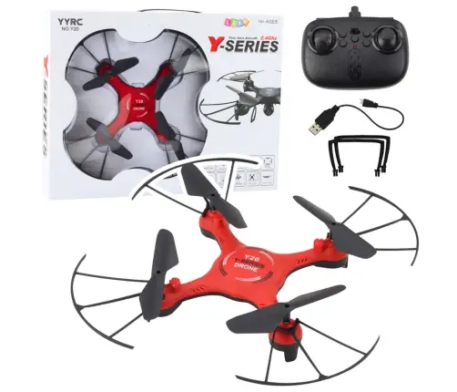 Y20 UFO Remote Controlled Drone Lights 360° Rotation Red