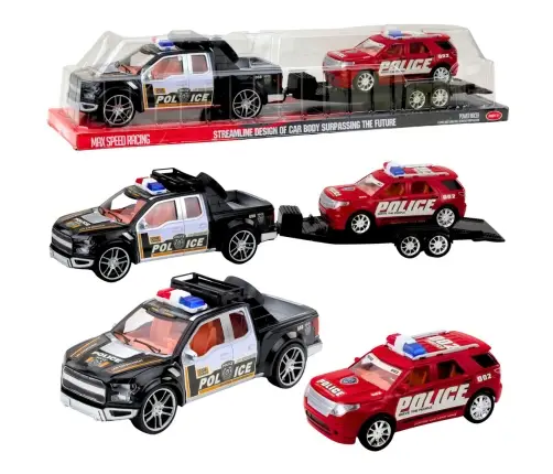 Off-Road Police Car Set with Tow Truck and Patrol Car