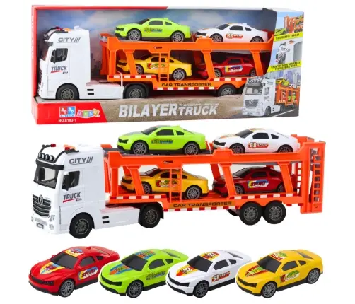 Lora Truck Tow Truck Set 4 Cars Opening Doors Lights Sounds