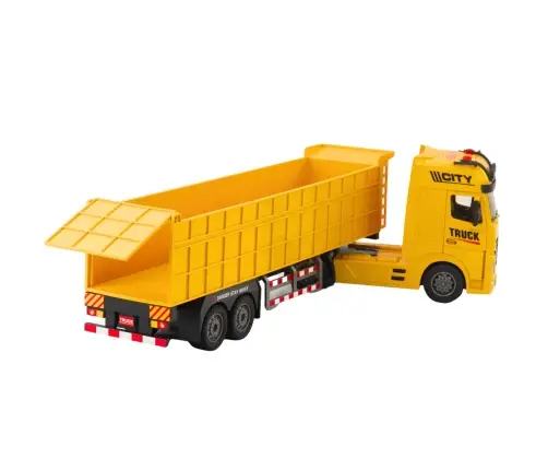 Transport Truck Liftable Trailer Lights Sounds Yellow