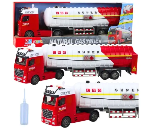 Tanker Truck Pumping Water Lights Sounds White and Red Tanker Truck Pumping Water Lights Sounds White and Red