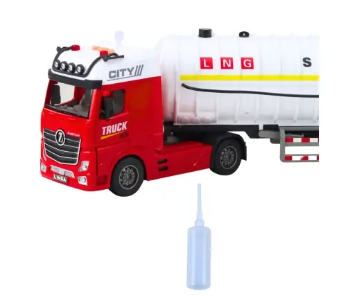 Tanker Truck Pumping Water Lights Sounds White and Red Tanker Truck Pumping Water Lights Sounds White and Red