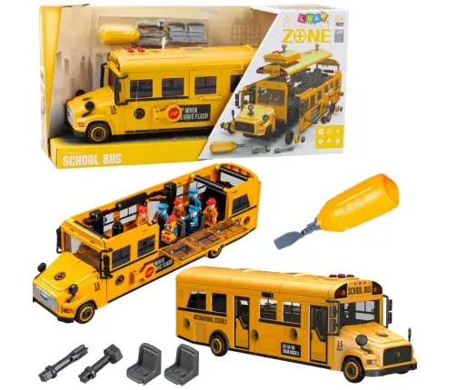School Bus for Turning DIY Set Yellow 48 pcs.