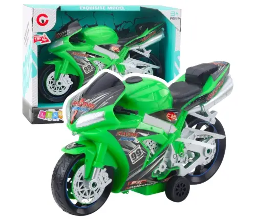 Racing Bike Racer Drive Lights Sounds Green