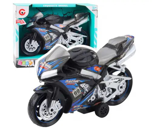 Racing Bike Racer Drive Lights Sounds Black Blue Racing Bike Racer Drive Lights Sounds Black Blue