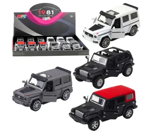 Off-road SUV Car Metal Pull-Back Drive Opening Doors Mix