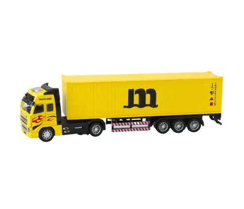 Truck with Container Metal Cab Pull Back Drive Yellow